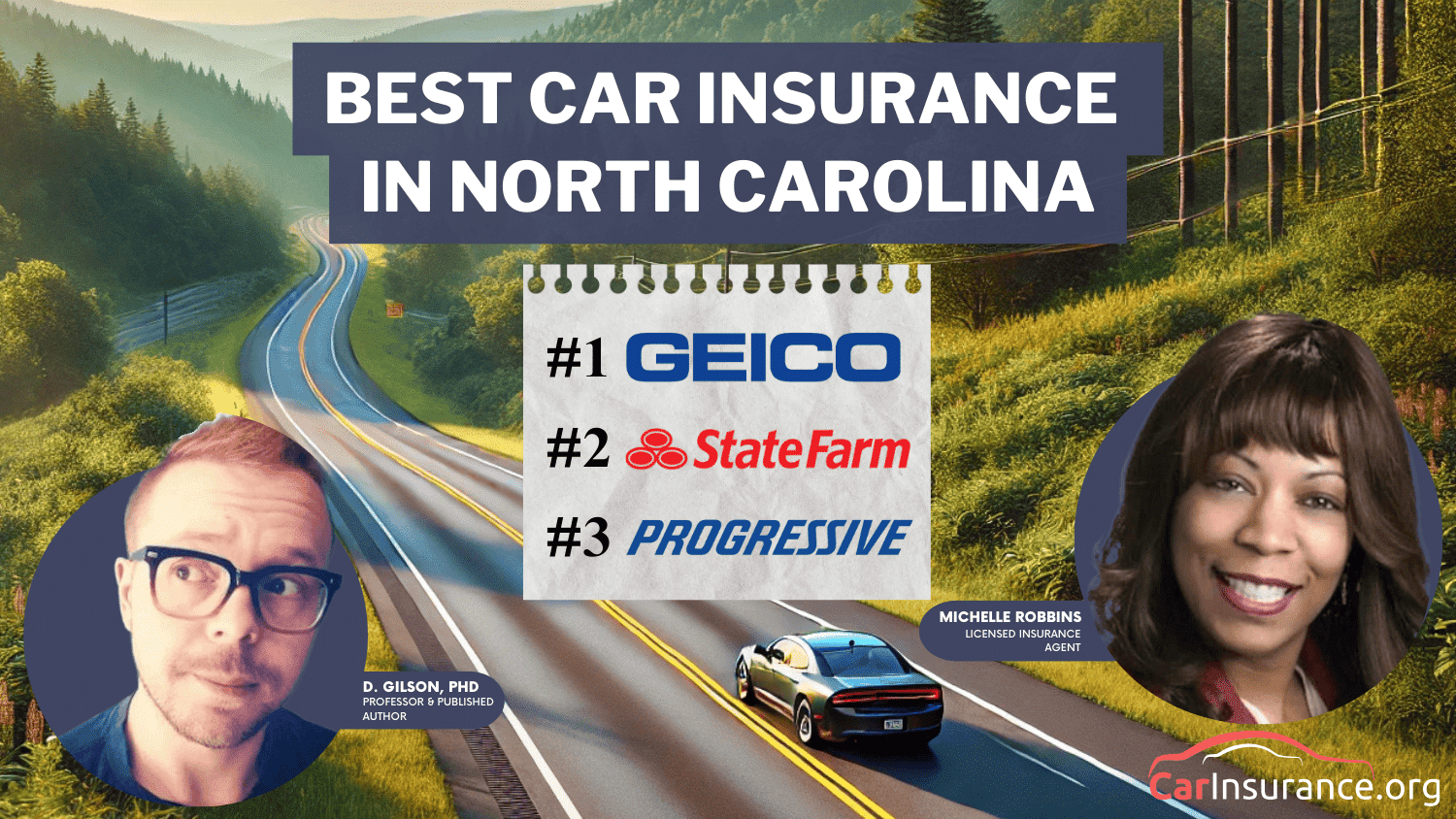best car insurance in North Carolina: Geico, State Farm, and Progressive