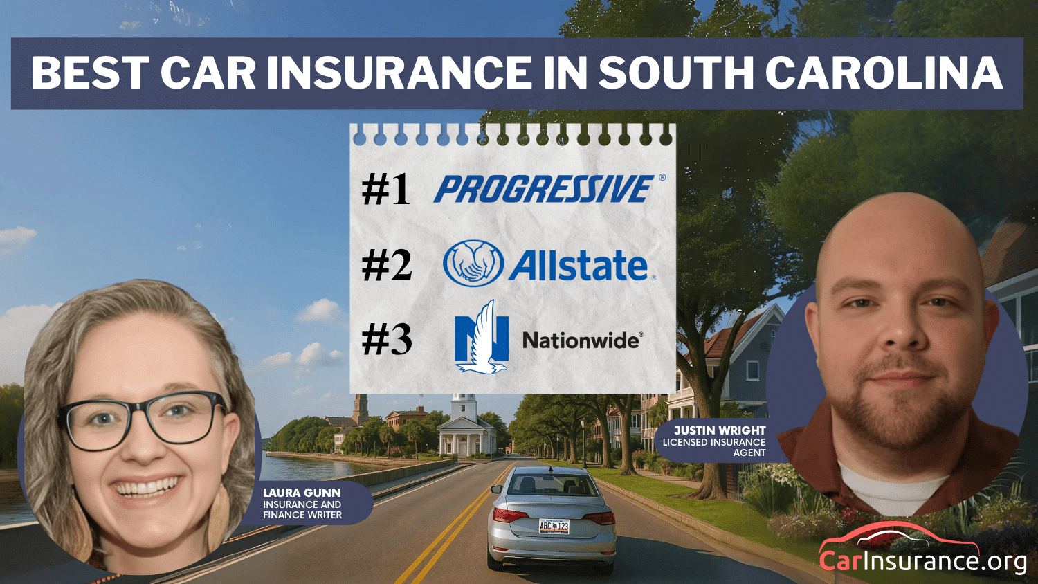 Progressive, Allstate, and Nationwide: Best Car Insurance in South Carolina