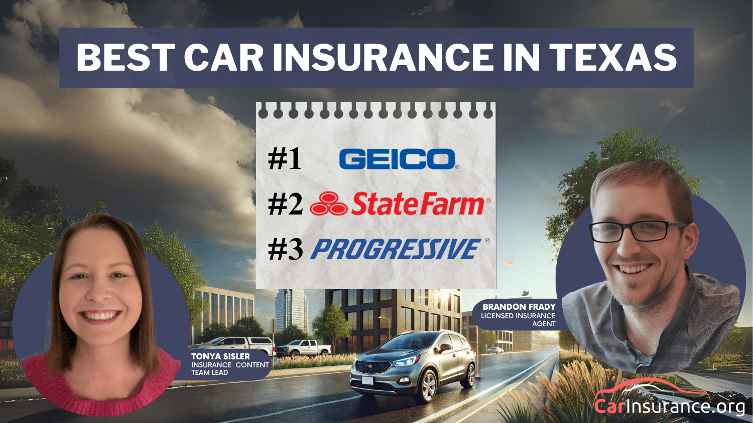 Best Car Insurance in Texas: Geico, State Farm, and Progressive