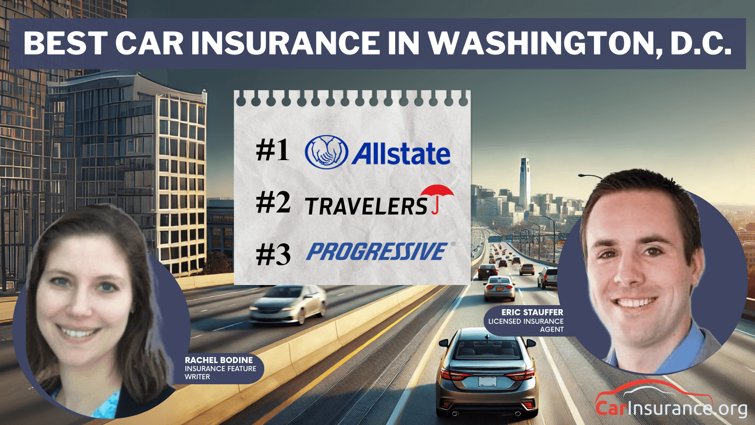 Best Car Insurance in Washington, D.C.: Allstate, Travelers, and Progressive