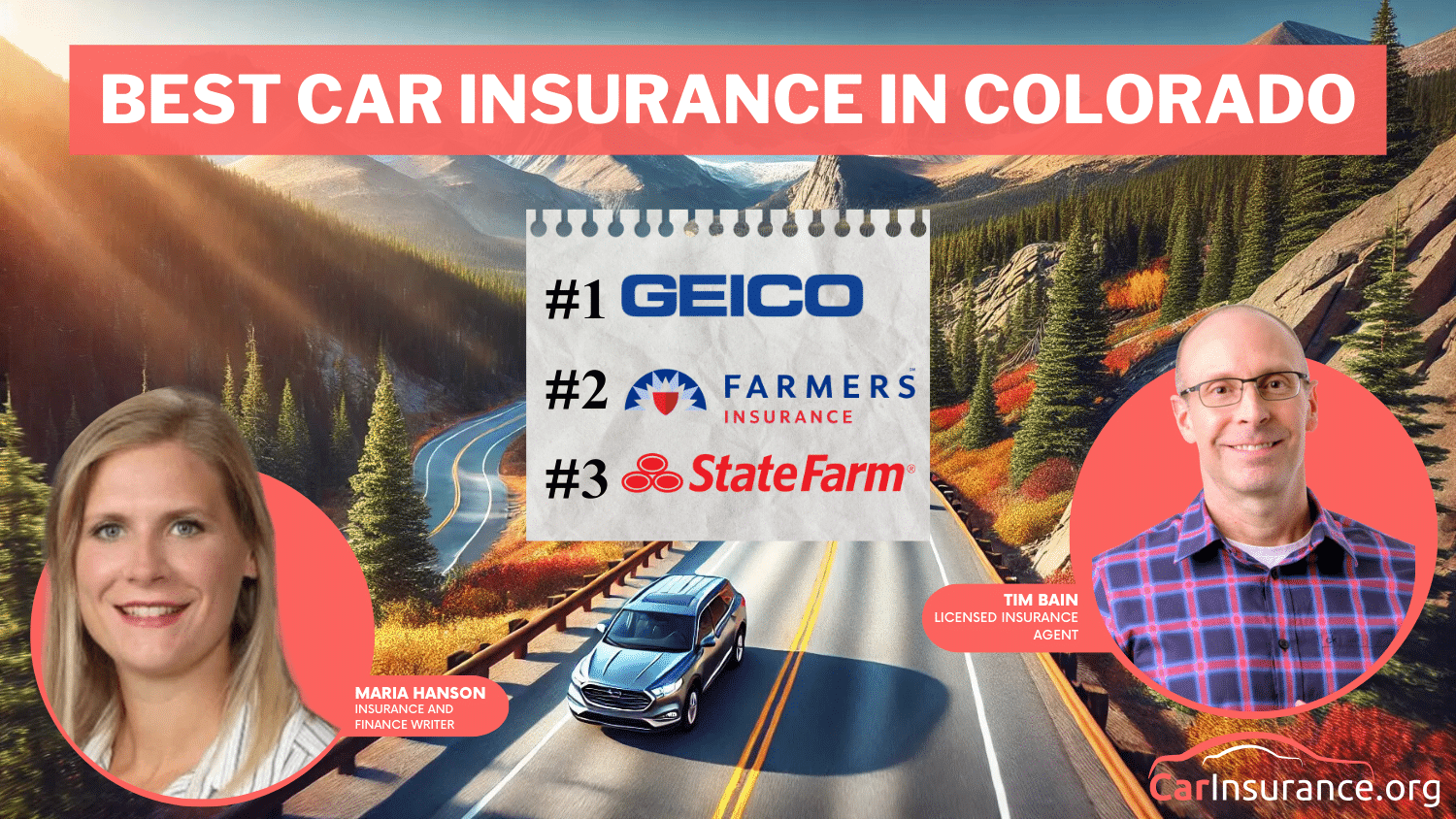 Best Car Insurance in Colorado: Geico, Farmers, and State Farm