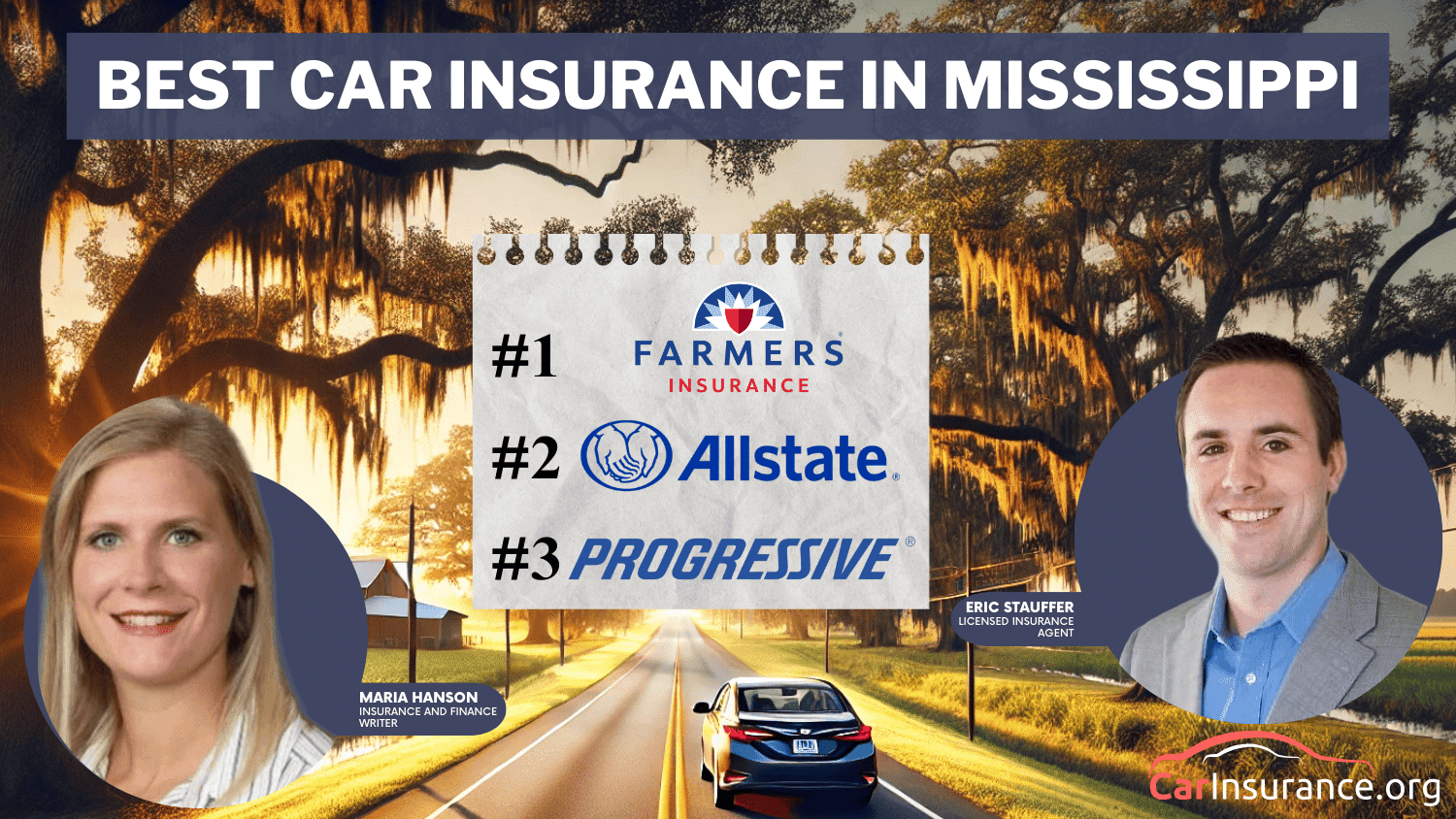 Best Car Insurance in Mississippi: Farmers, Allstate, and Progressive
