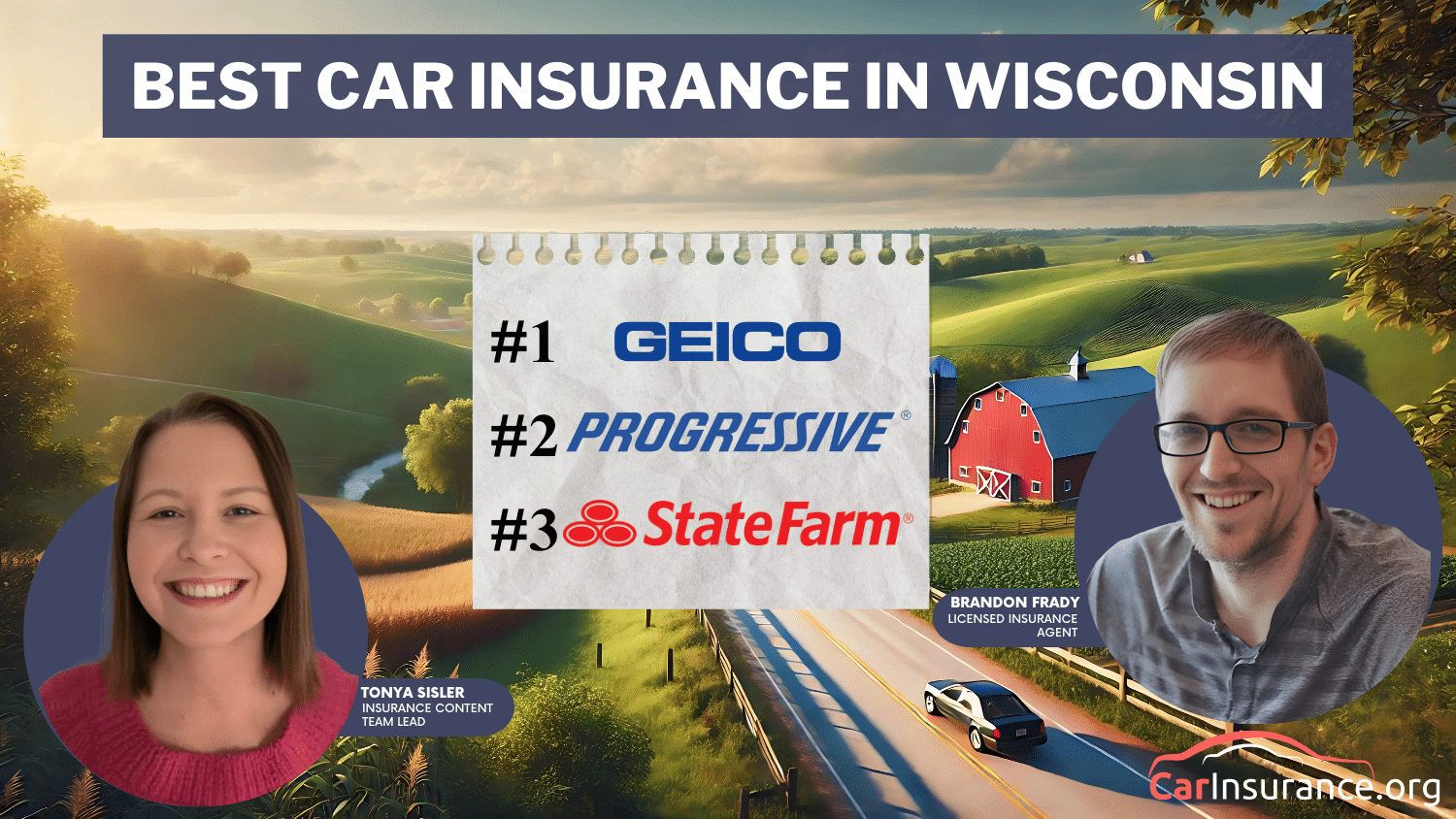 Best Car Insurance in Wisconsin: Geico, Progressive, and State Farm