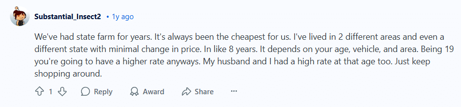 Reddit Post: best car insurance in mississippi