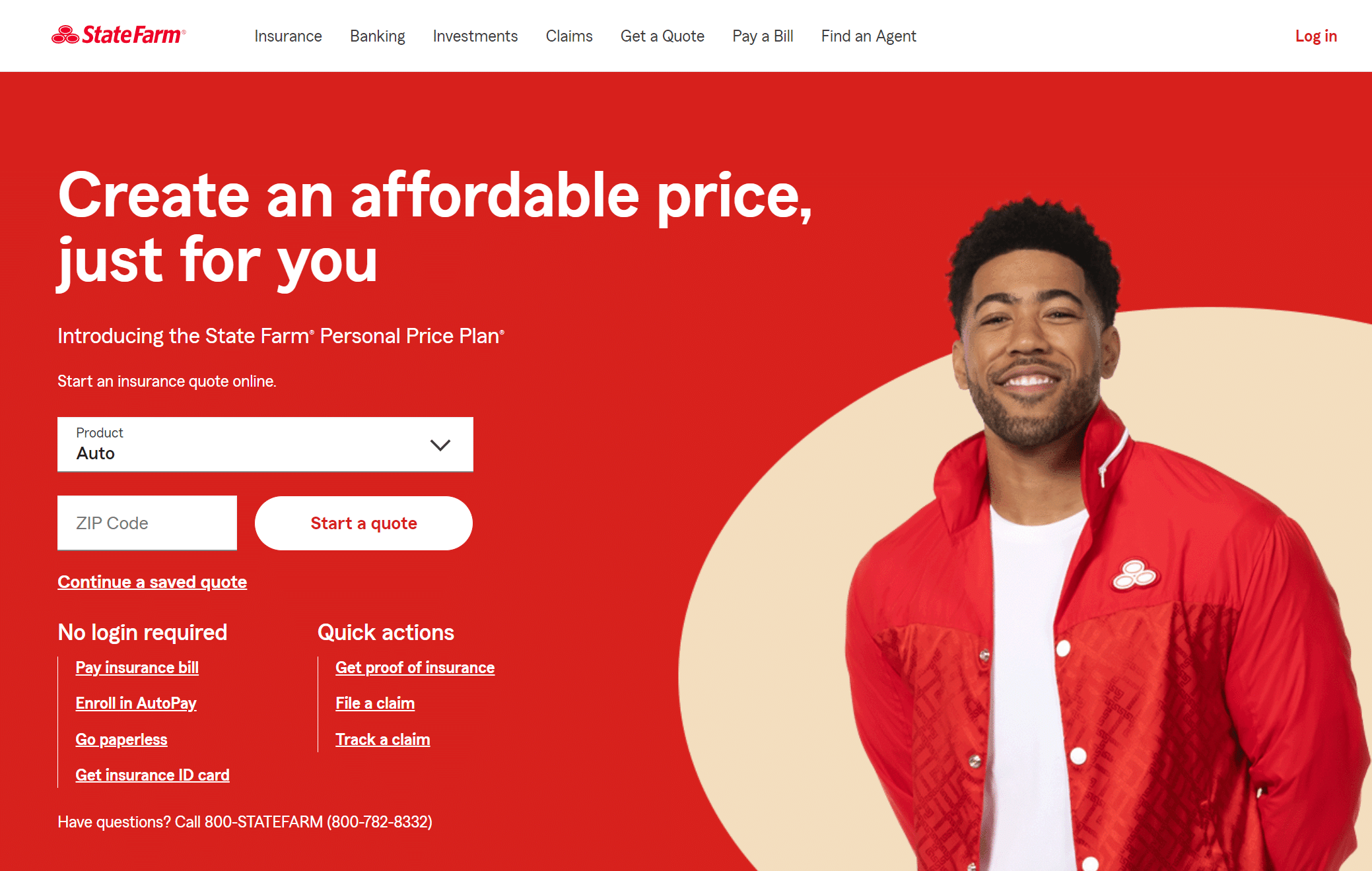 State Farm Company Screenshot: Cheap Ford F-150 Insurance