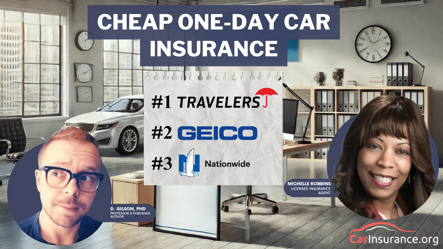 Cheap One-Day Car Insurance: Travelers, Geico, and Nationwide