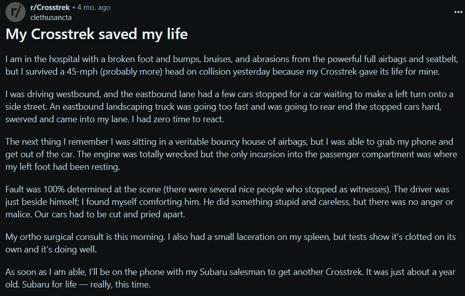 Social Media Post: cheap Subaru Crosstrek car insurance 