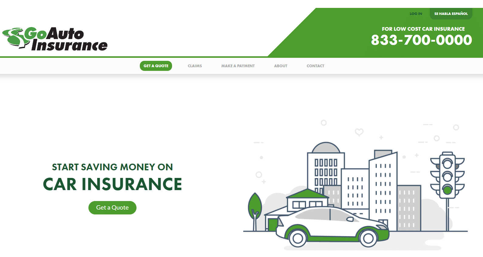 GoAuto Car Insurance Review: GoAuto Homepage
