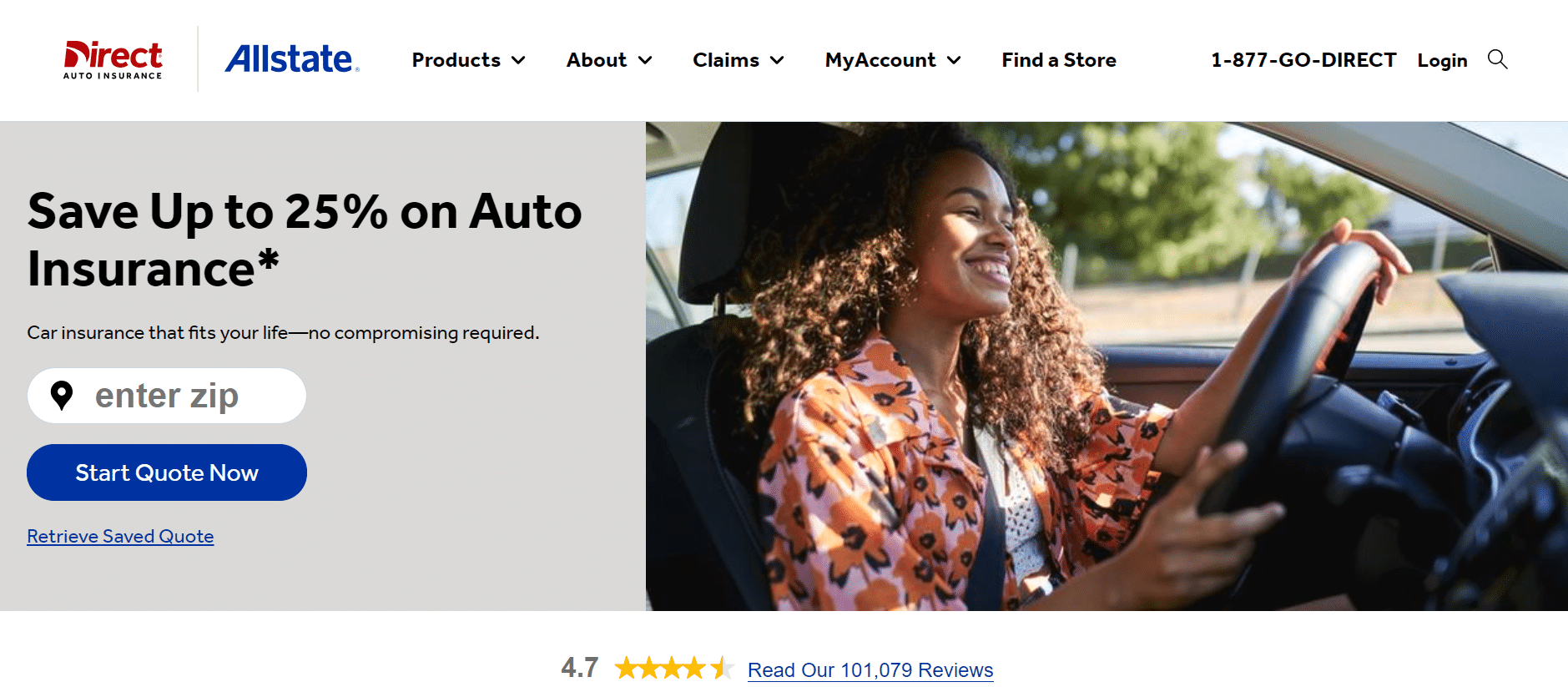 Direct Auto Car Insurance Review: Direct Auto Homepage