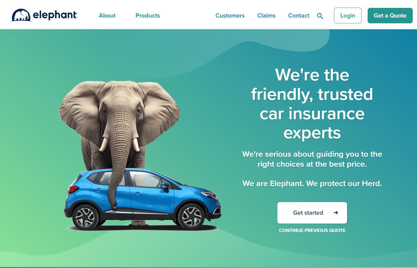 Elephant car insurance review: Elephant Homepage