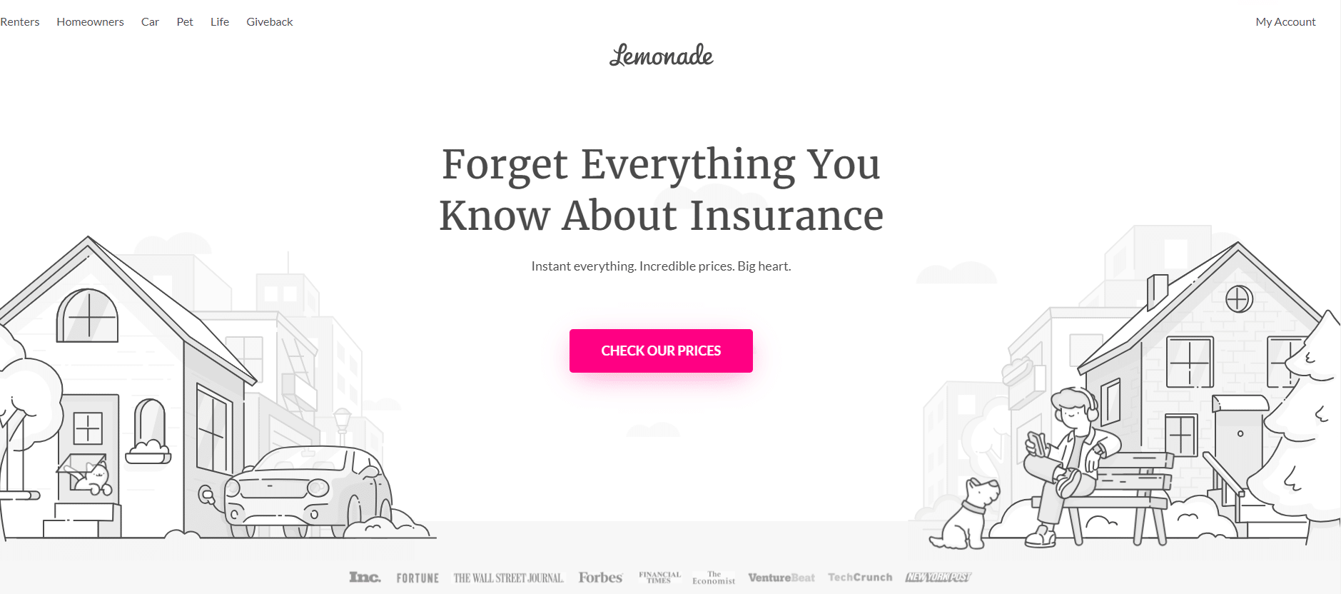 Lemonade car insurance review: Lemonade Homepage
