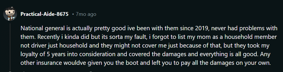 National General Car Insurance Review Reddit