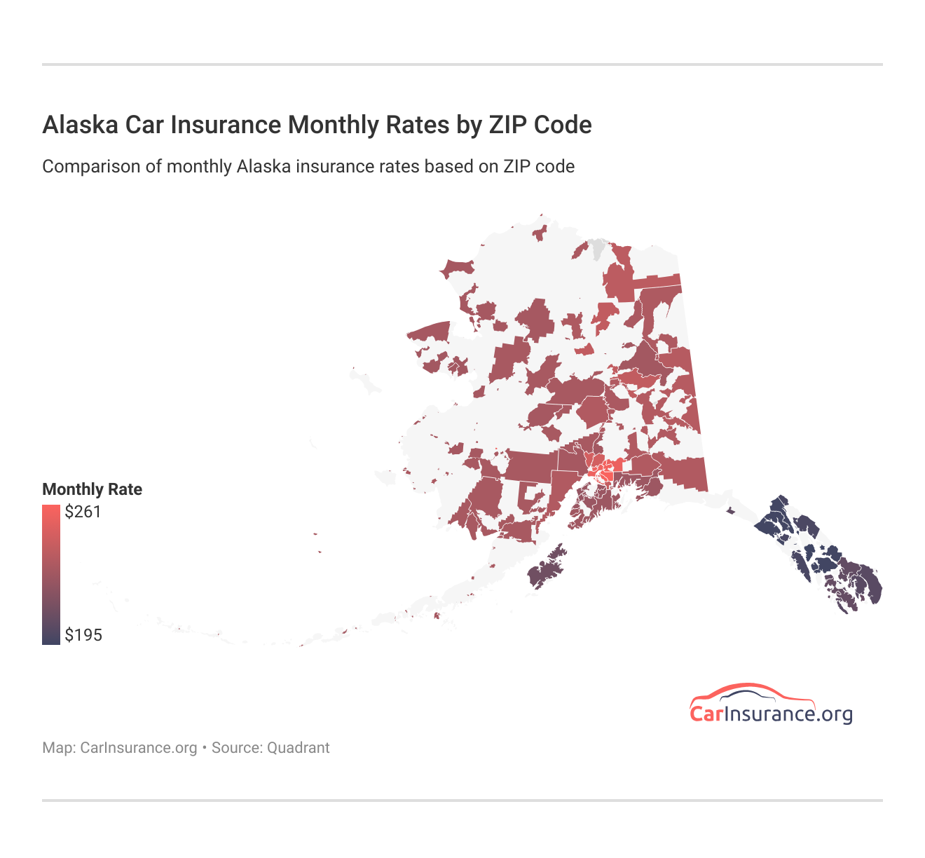 <h3>Alaska Car Insurance Monthly Rates by ZIP Code</h3> <h3>Alaska Car Insurance Monthly Rates by ZIP Code</h3>