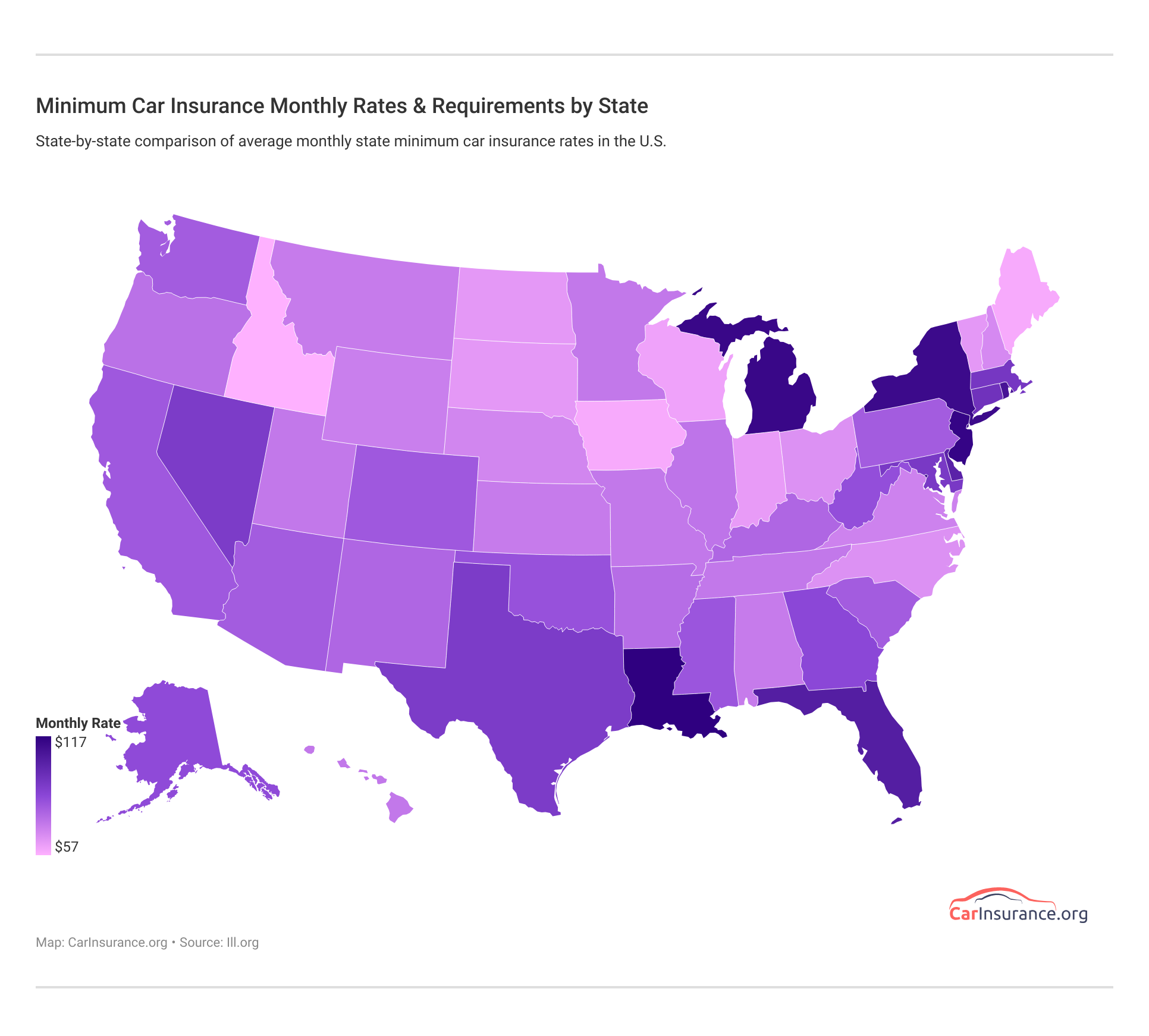 <h3>Minimum  Car Insurance Monthly Rates & Requirements by State</h3> <h3>Minimum  Car Insurance Monthly Rates & Requirements by State</h3>