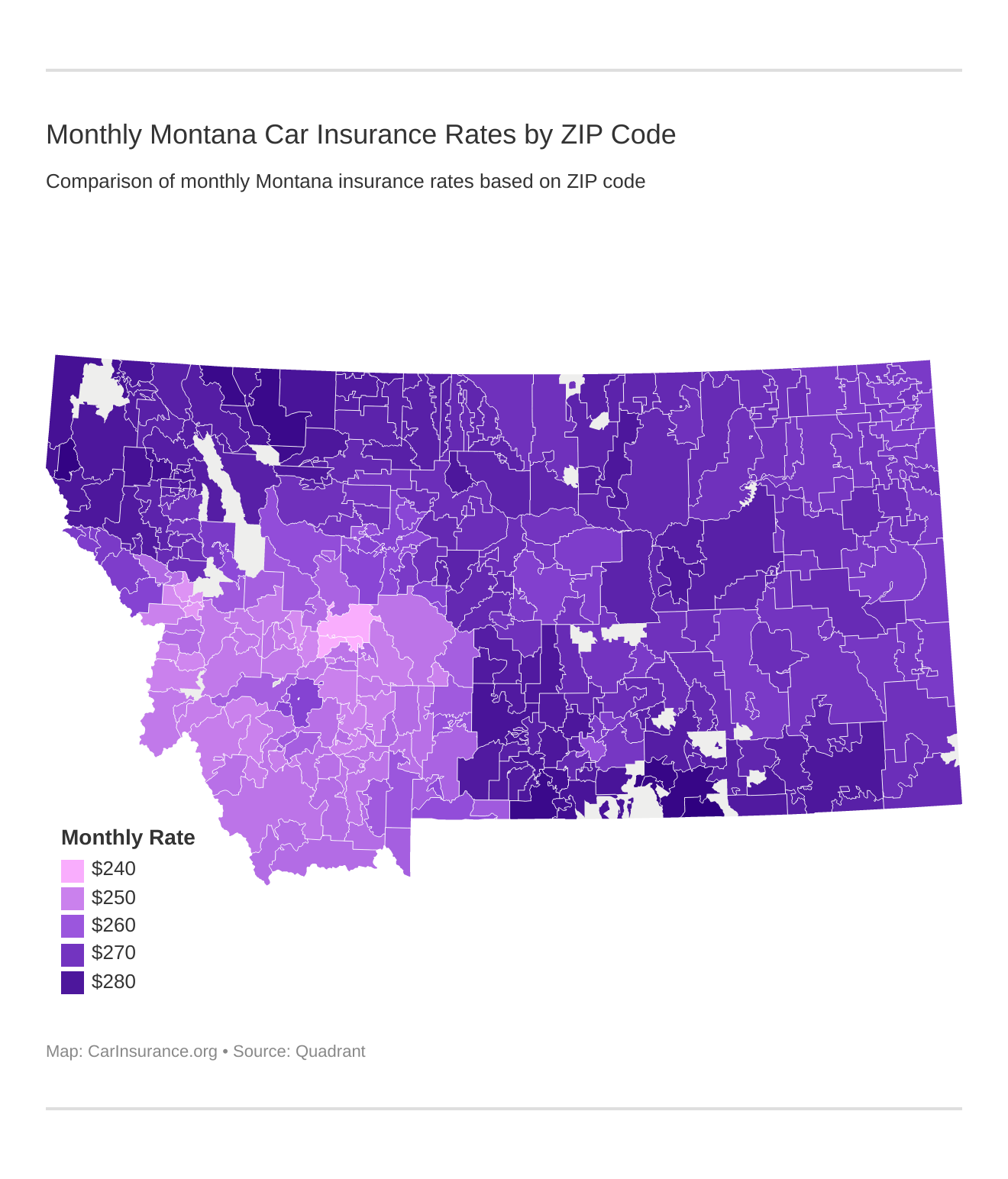 Monthly Montana Car Insurance Rates by ZIP Code Monthly Montana Car Insurance Rates by ZIP Code