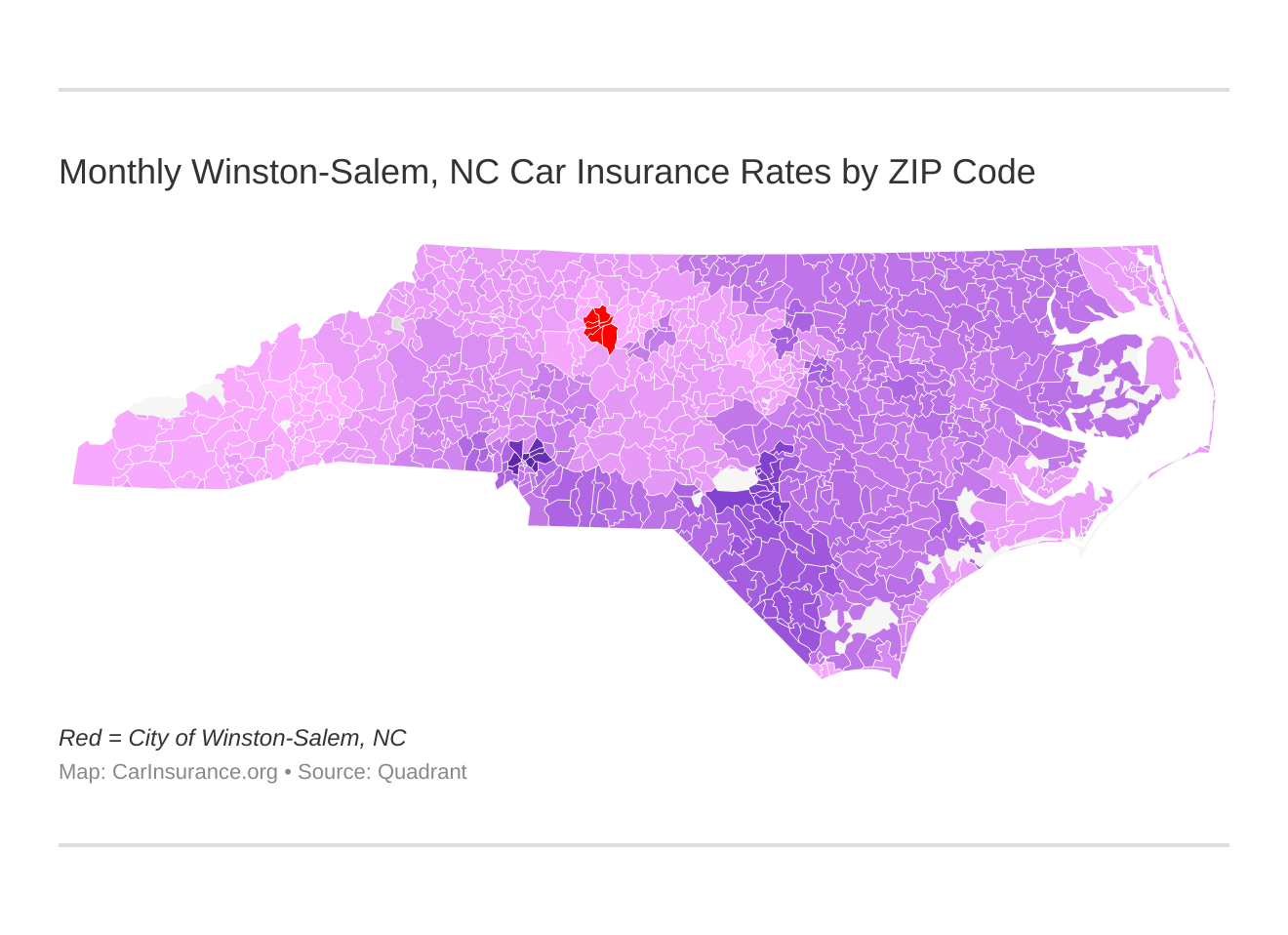 Monthly Winston-Salem, NC Car Insurance Rates by ZIP Code Monthly Winston-Salem, NC Car Insurance Rates by ZIP Code